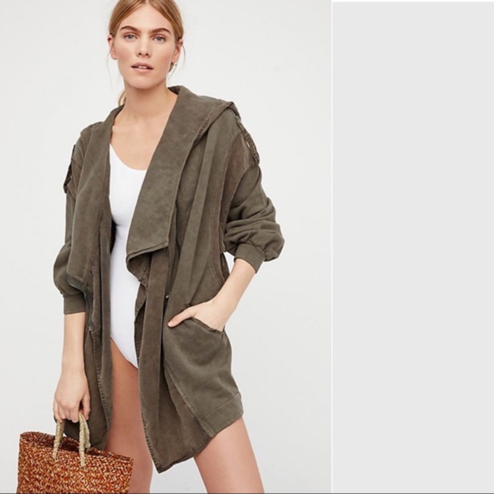 FREE PEOPLE C'mon Hooded Cardigan